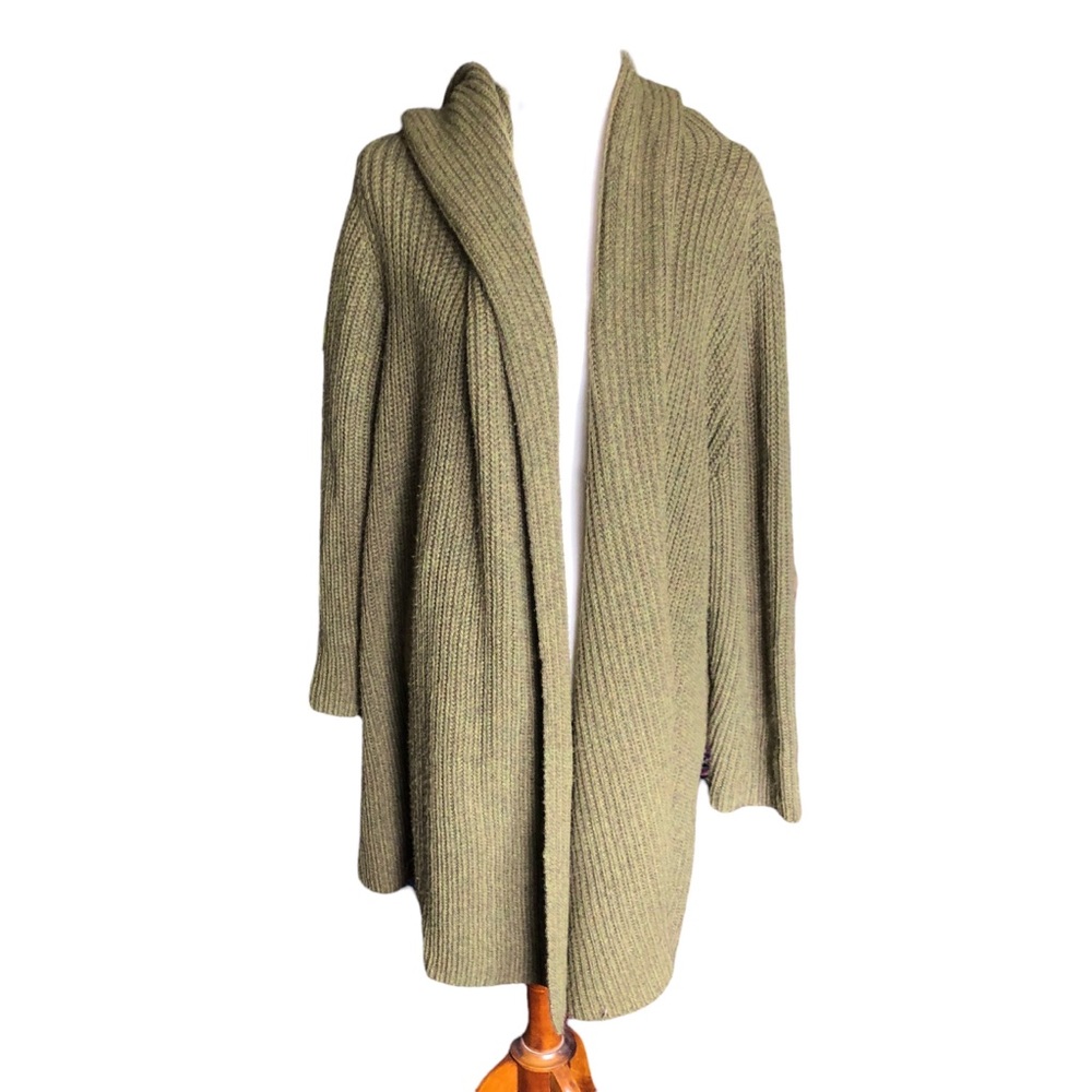 Eileen Fisher chunky soft open cardigan sweater xl